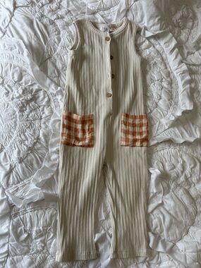 Zara gingham pocket jumpsuit